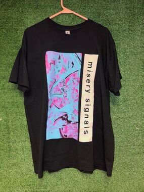 Misery Signals NIN 2020 Black Shirt XL. Gildan tag Hardcore Metalcore Punk